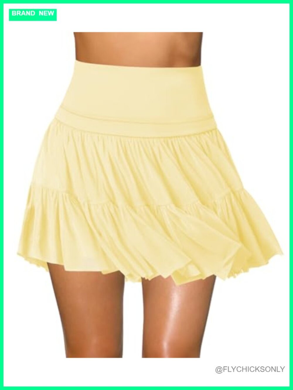 Women's Pleated Ruffle Tennis Skort with Shorts